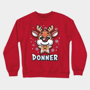 Santa’s Reindeer Donner Xmas Group Costume Crewneck Sweatshirt